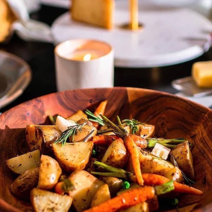 Large Wooden Salad Bowl 12 INCH Acacia Wood for wholesale by Serein Wellness