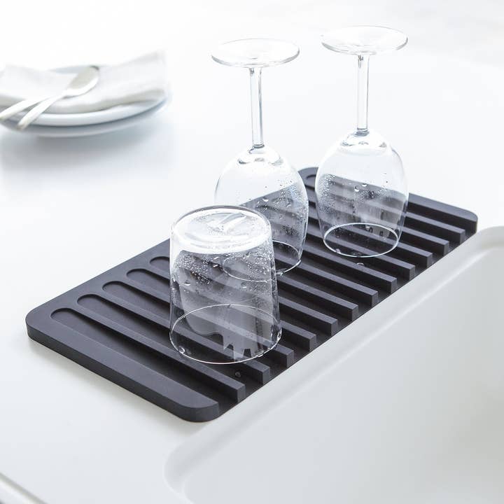 Yamazaki Home - Wholesale Dish Drying Mat/Rack - Flow Dish Drainer Tray - Silicone3
