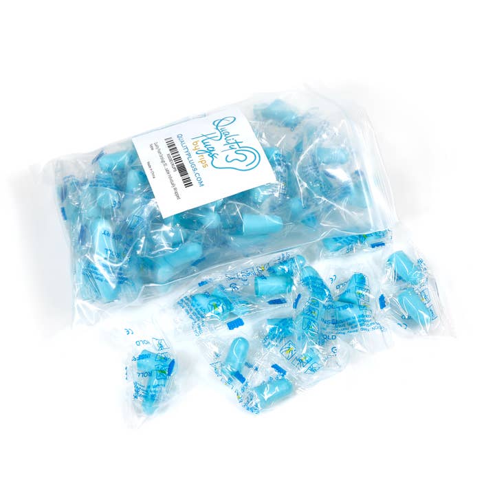 Quality Plugs - Wholesale Earplugs - 50 Pairs of Quality Foam Earplugs for Sleeping NRR: 32 dB1