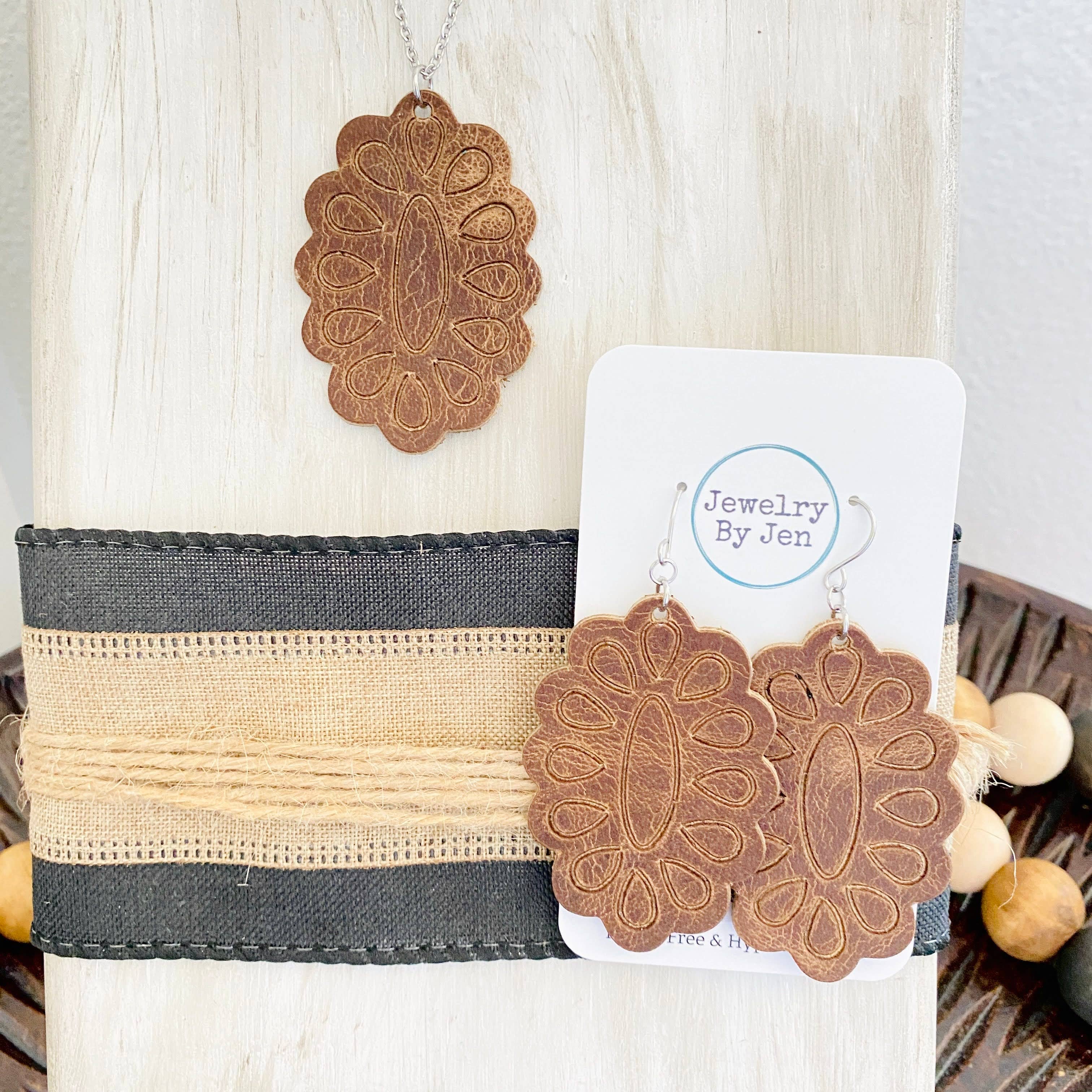 Jewelry By Jen - Wholesale Dangle Earrings - Concho Earrings: Vintage Cowboy1