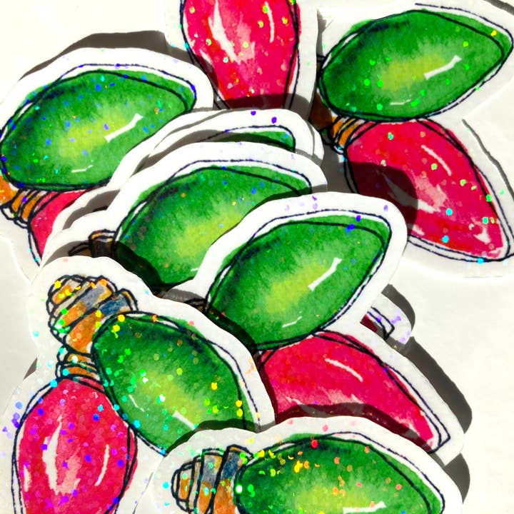 Autocollant imperméable pour lumières de Noël pour la vente par stickersbyjodi