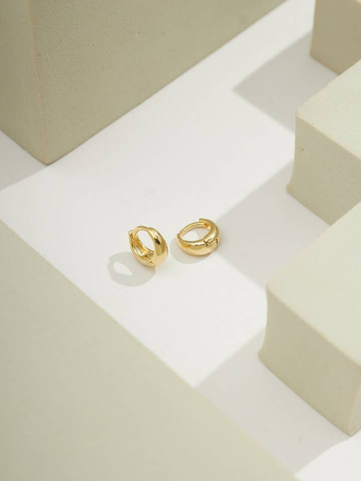 Wholesale Jewelry Stylist Huggies | Earring | No Tarnish for wholesale by Bossaglam Jewelry