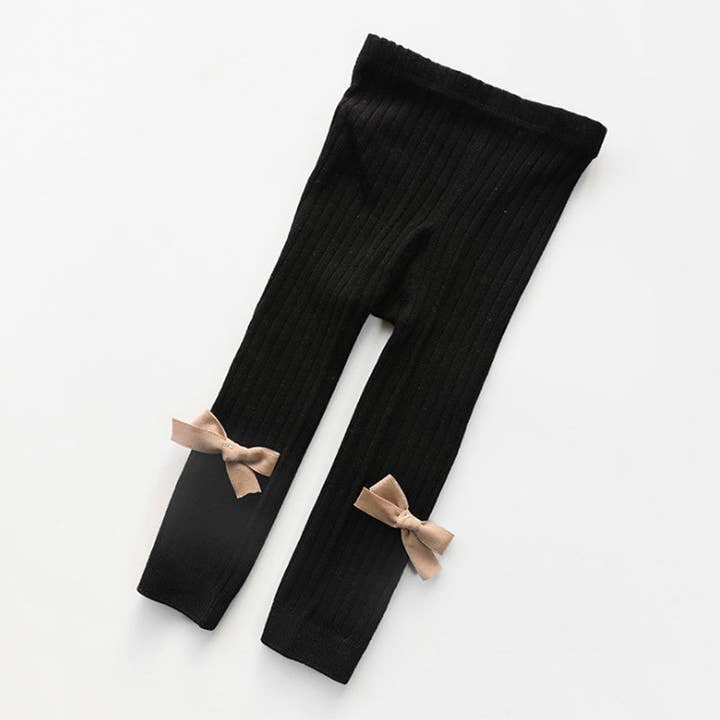 Gerippte Bowknot-Baby-Leggings aus 100% Baumwolle für den Großhandel von PatPat