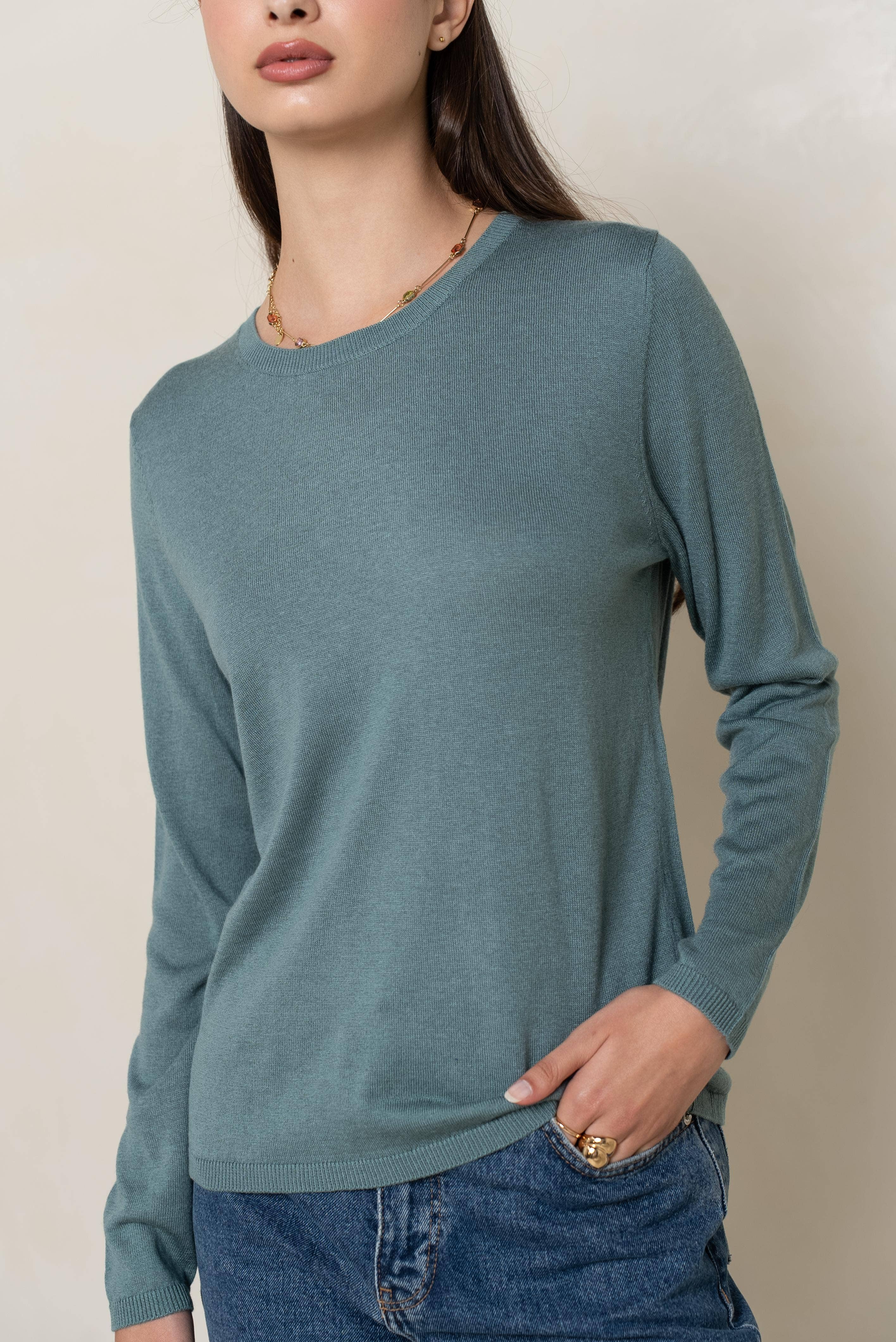 jw.atelier - Wholesale Knit Sweater - Women's - Round neck sweater in silk and cashmere28