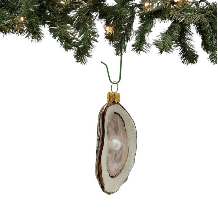 Pinnacle Peak Trading - Wholesale Ornament Set - Beaded Oyster on a Half Shell Polish Glass Ornament Set of 21