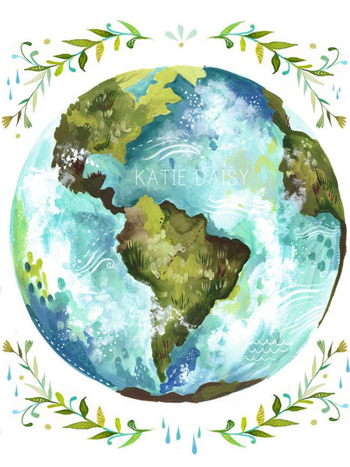 Estimado estampado terrestre para venta al por mayor de Katie Daisy