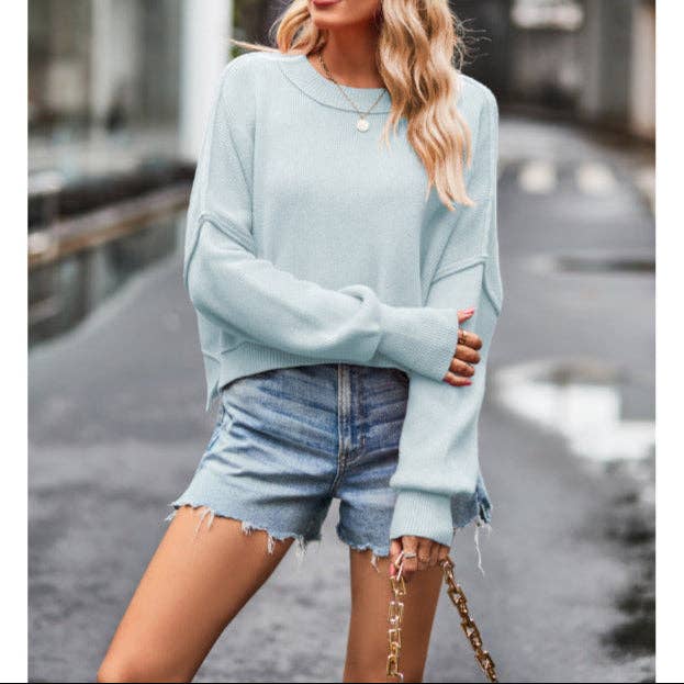 safistyle - Wholesale Knit Top - Women's - Women’s Solid Color Long Sleeve Knitted Top