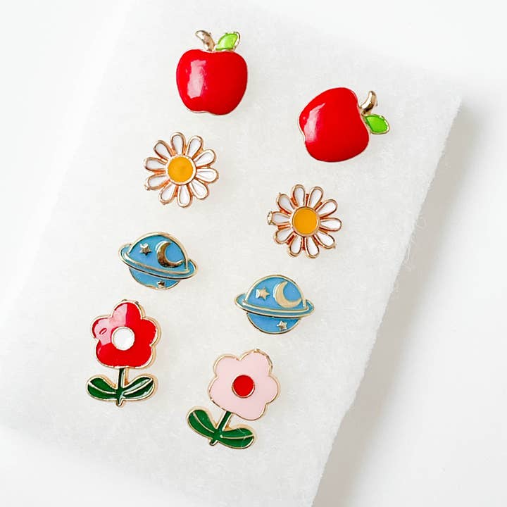 Kids' Stud Earrings, kids stocking stuffers and holiday gift for wholesale by Nest Pretty Things