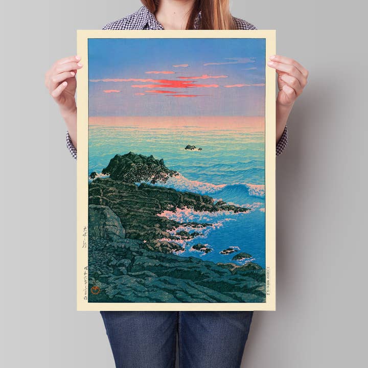 Ink & Drop – wholesale Konsttryck – Morning of Cape Inu - tryck av Kawase Hasui1