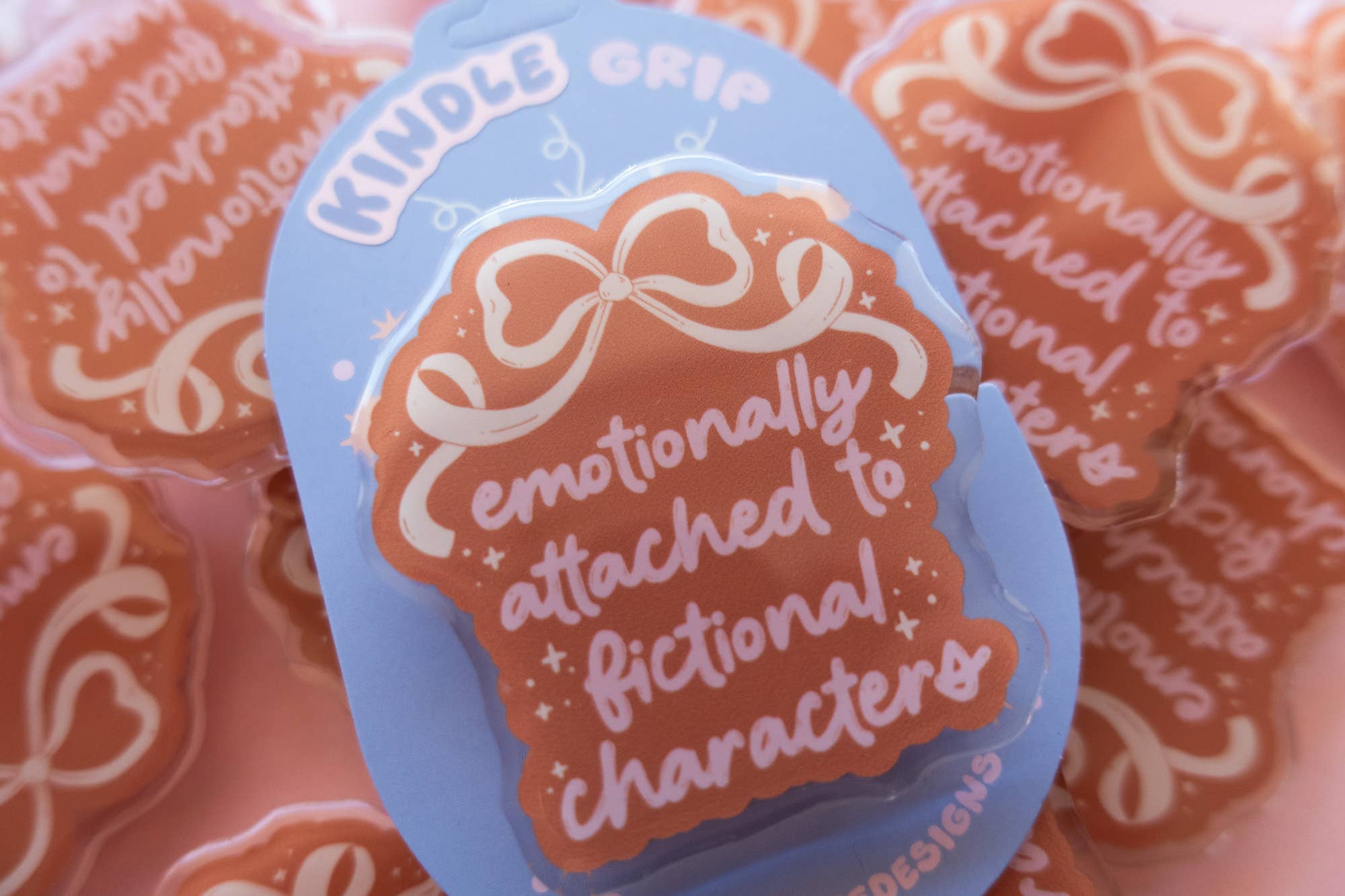 Jollie Ollie Designs - Wholesale Bookmark - Emotionally Attached Kindle Grip1