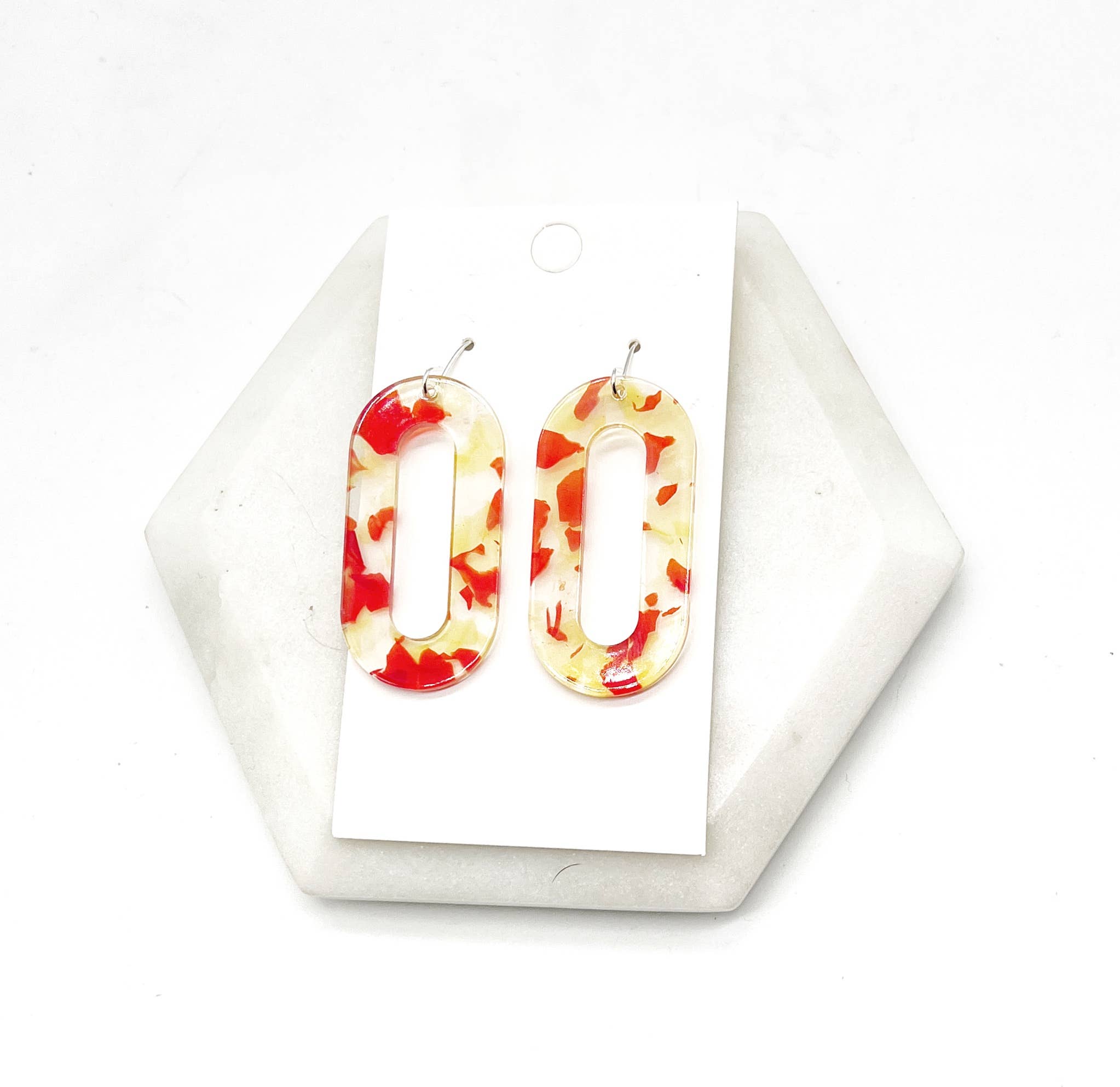 Baubles by B - Vente Boucles d'oreilles pendantes - Boucles d'oreilles en acrylique Kansas City Yellow Red Chiefs2