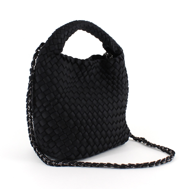 Pretty Persuasions - Wholesale Crossbody Bag - Women's - P23093 Small Nylon Woven Hobo Crossbody Bag w/Cosmetic Pouch2