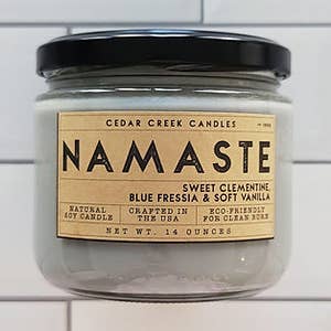 Soy Candle Namaste for wholesale by Cedar Creek Candles