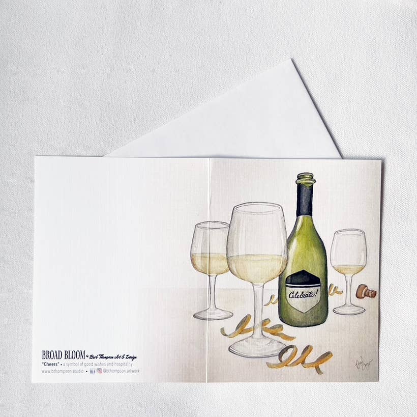 Broad Bloom - Wholesale Stationery/Notecard Set - Cheers Celebration Notecard2