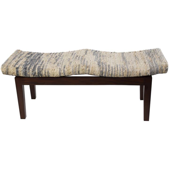 Contemporary Brown Wood Bench for wholesale by Deco Marché