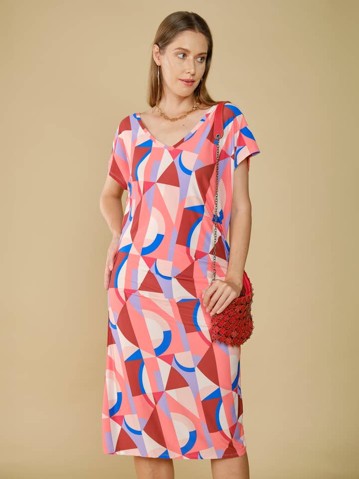 Vassy printed halter short dress - Attika for wholesale by Osanna Creazione