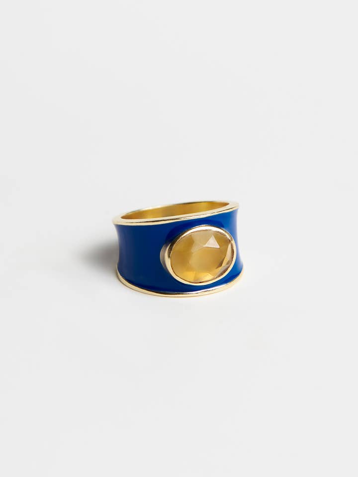 Reflection Ring Dark Blue for wholesale by Virago Barcelona
