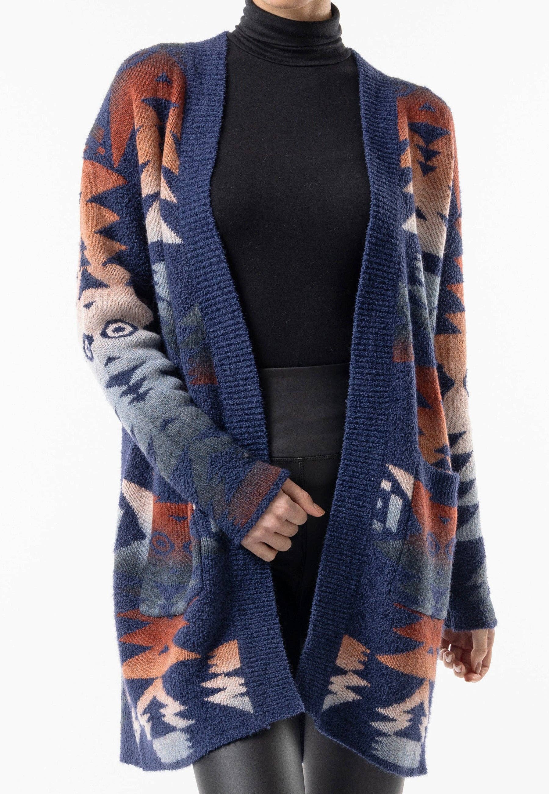 Californien Californisk strikket langline åben cardigan for engroshandel på Faire3