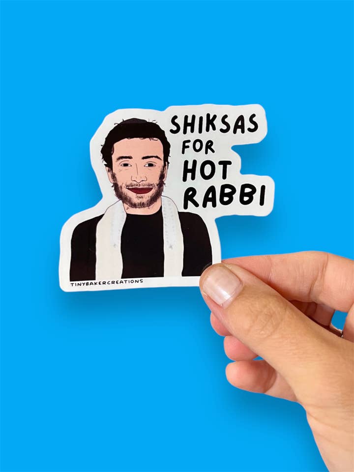 Shiskas For Hot Rabbi Vinyl Sticker | Pop Culture TV for wholesale by Tiny Baker Creations