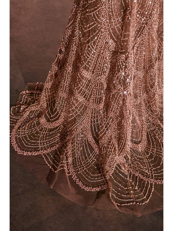 Sienna Vestido Fit & Flare totalmente adornado de venta al por mayor en Faire4