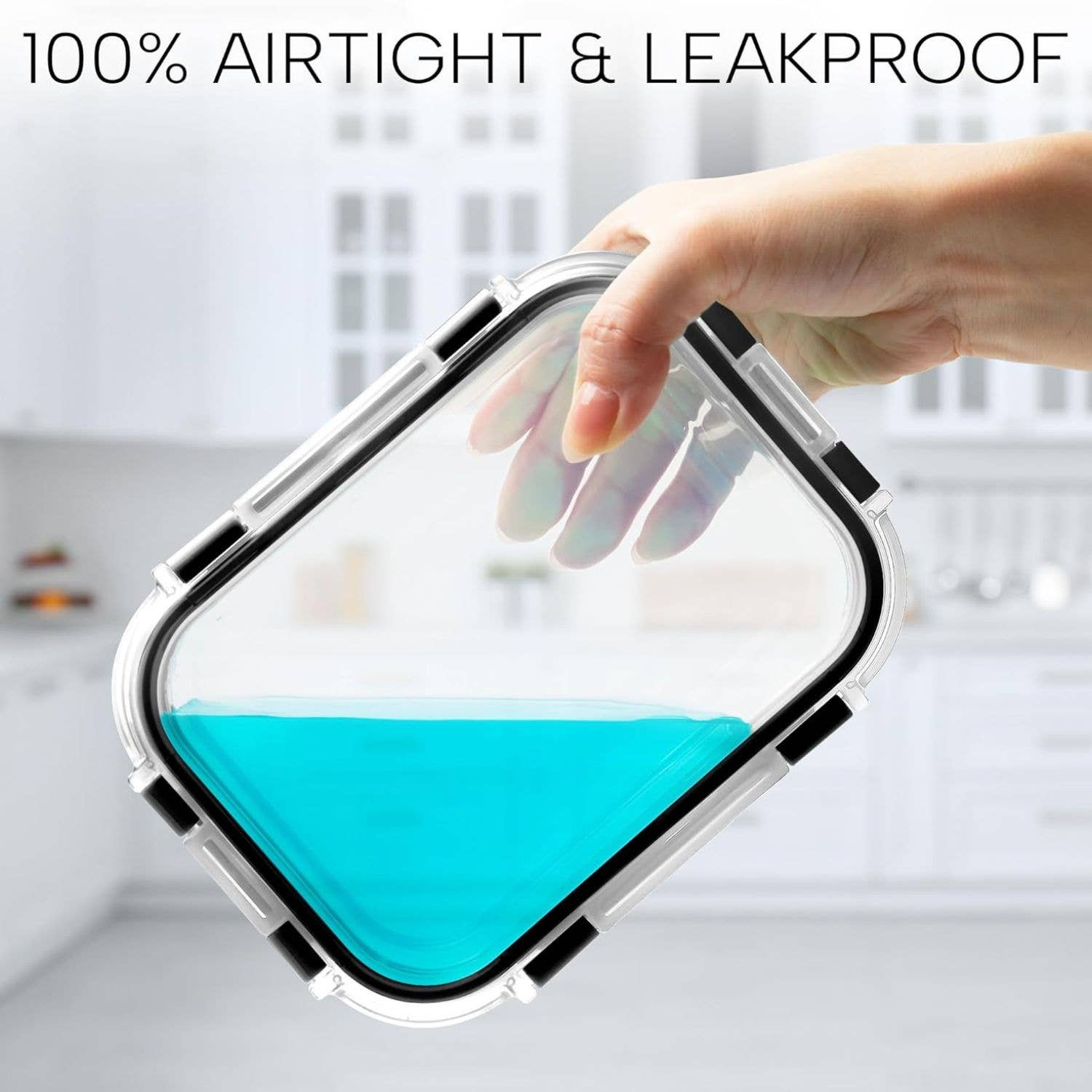 Zulay Kitchen – Engroshandel Madbeholder – Glas madopbevaringsbeholdere med låg – 12-pak2