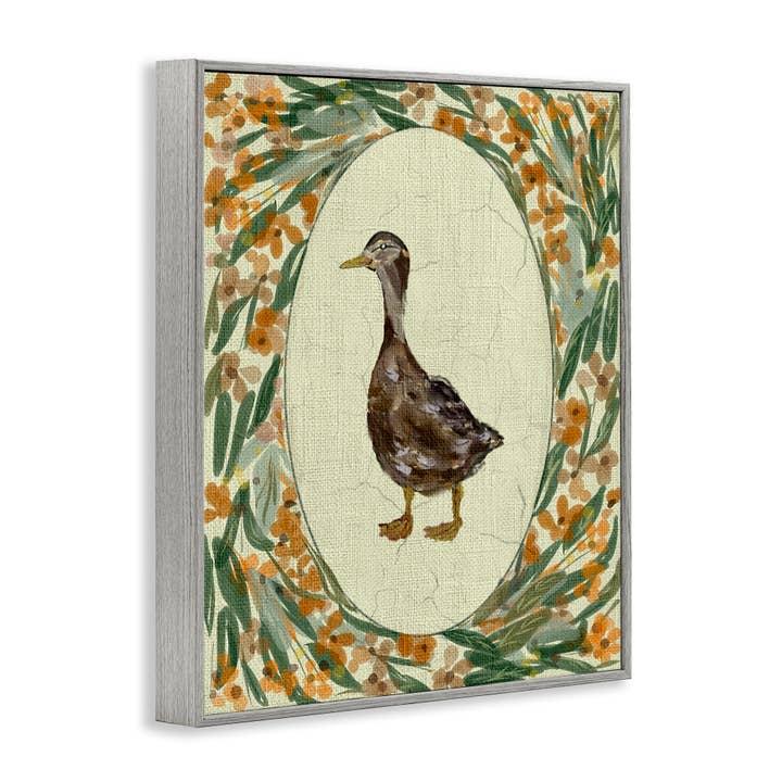 Stupell Industries – wholesale Wall sign – Traditional Floral Duck Portrait - Framed Wall Art14