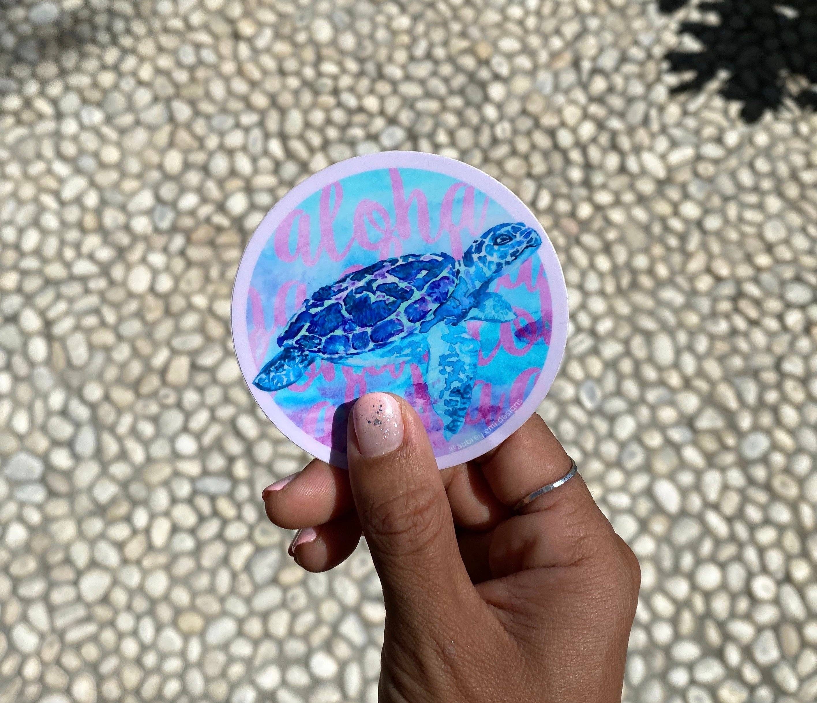 Aubrey Emi Designs - Wholesale Sticker - Aloha Honu Sticker0