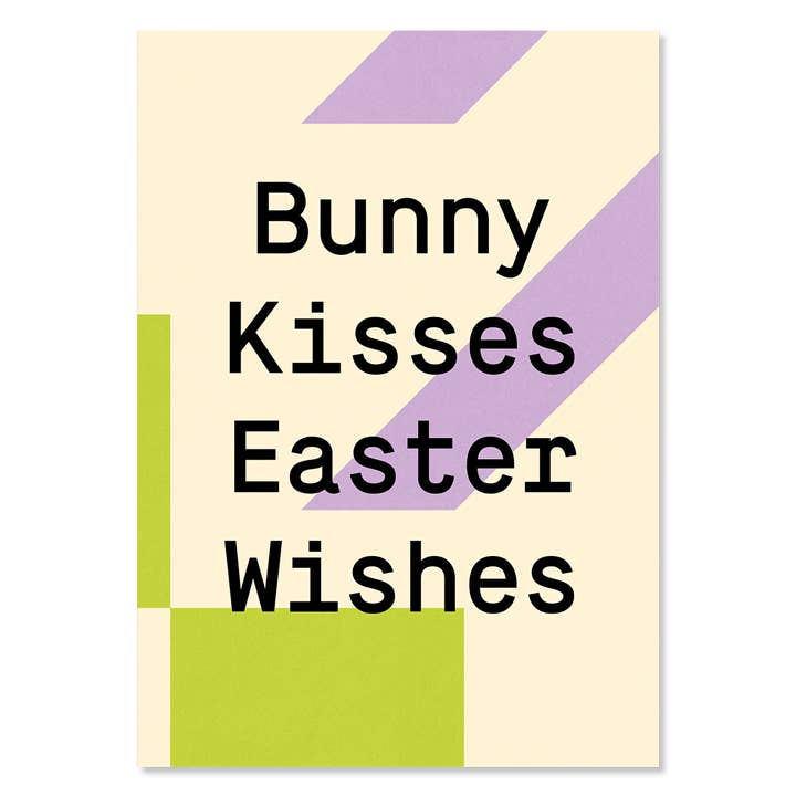 Greeting card Bunny Kisses for wholesale by Kleine Prints