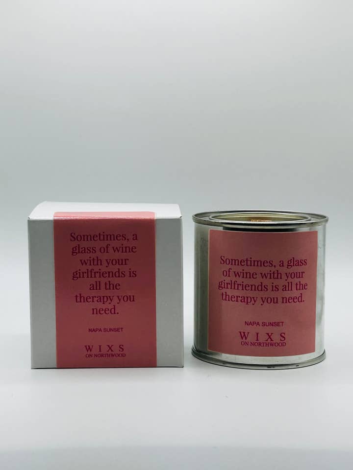 Wine Scent Soy Candle with Wood Wick • Girl Therapy for wholesale by WIXS on Northwood