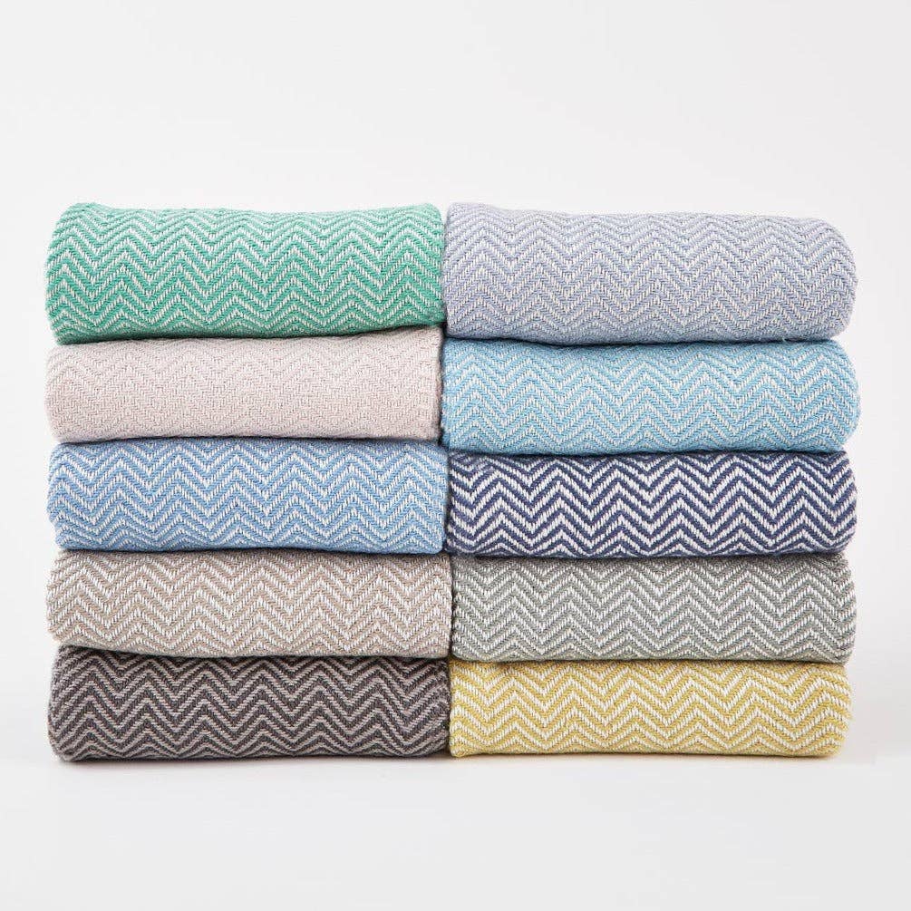 Weaver Green - Wholesale Throw Blanket - Gooseberry Herringbone Blanket3