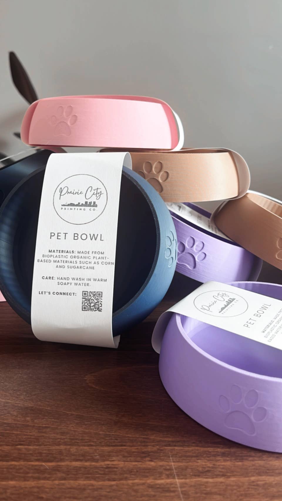 Prairie City Printing Co. - Wholesale Pet Bowl - Cat/Dog - Paw Print Pet Bowl4