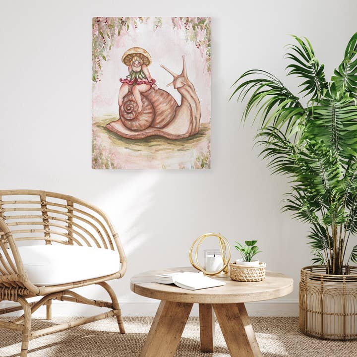 Sneglepost - Lærredstryk for engroshandel hos Anise Designs