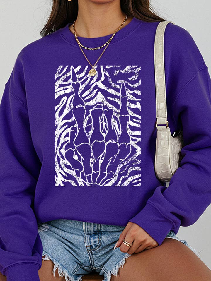 Skelly Hand Heavy Blend Crew Sweatshirt for wholesale by Wholesale Accessory Market