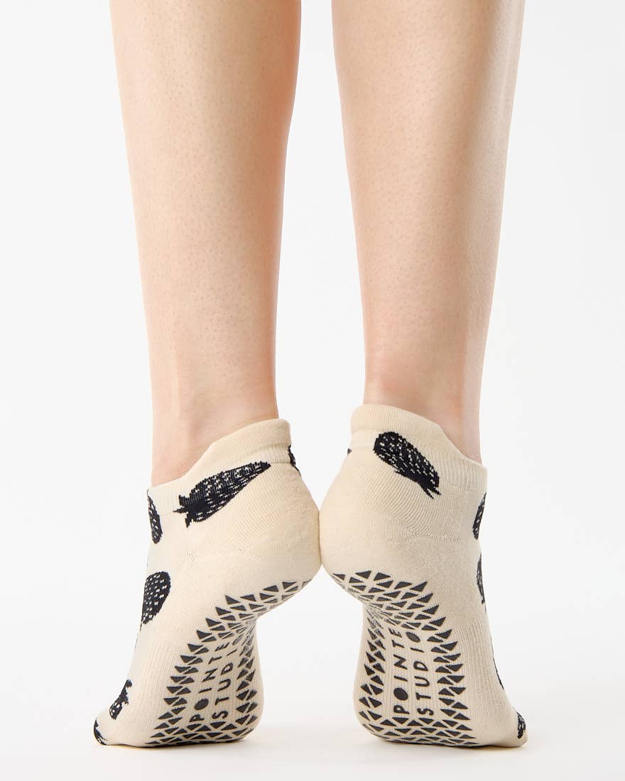 Pointe Studio - Vente Chaussettes – femme - Chaussettes antidérapantes pour femmes intégrales Berry Grip en mélange de coton pour Pilates et barre3