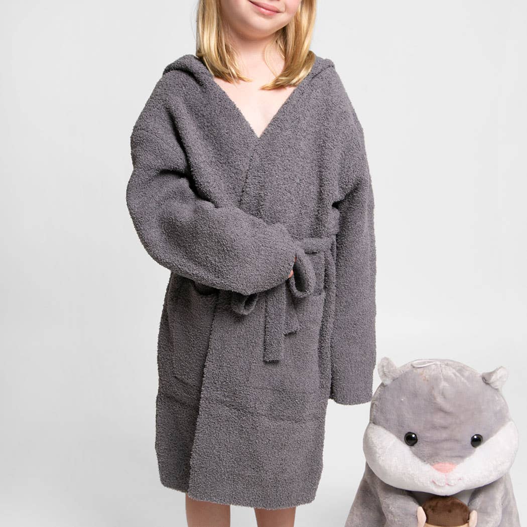 Fashion City - Vente Peignoir – enfant - Peignoir à capuche doux et luxueux pour enfants avec poche7