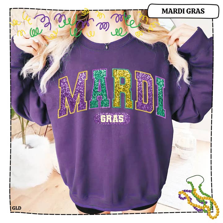 Mardi Gras Grafik T-Shirt/Langarmshirt/Sweatshirt/Hoodie für den Großhandel von Twisted T Creations