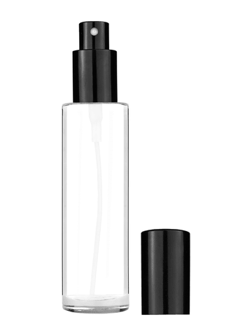 Best Bottles - Wholesale Spray Bottle - Cylinder Clear Bottle with Spray Pump-50ml(Multiple Caps)8