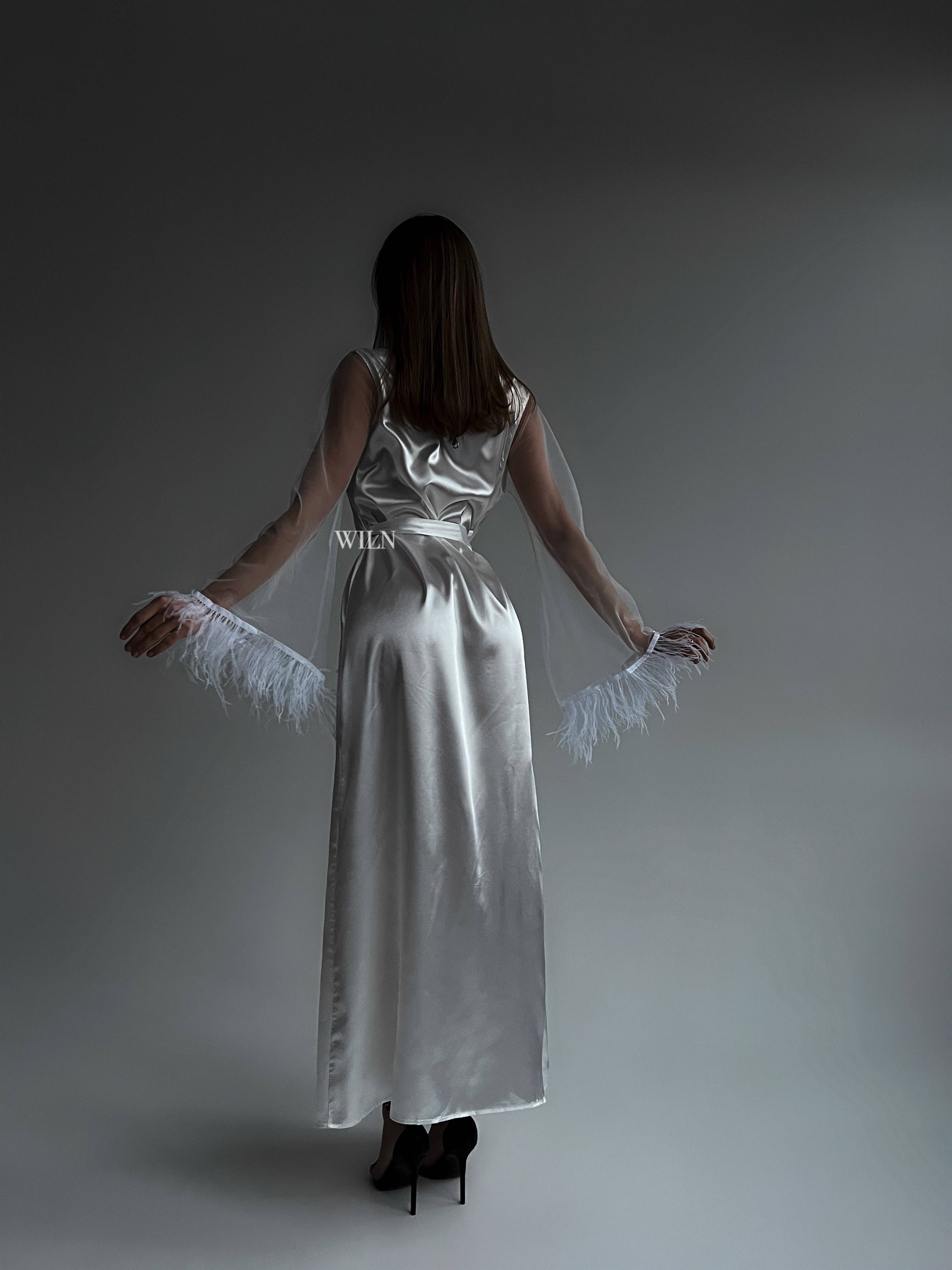 Wiln - Vente Peignoir – femme - Peignoir satiné luxueux « Goddess »2