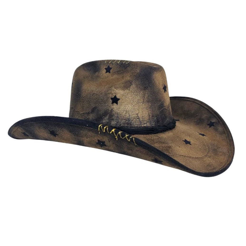 Black Jaxon Cowboy Crown Hat for wholesale on Faire6