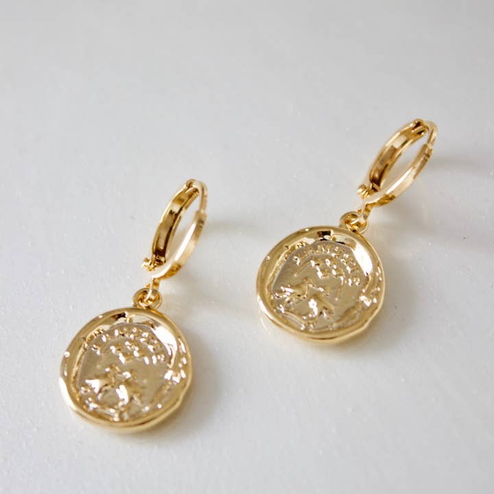 Katie Waltman Jewelry - Wholesale Huggie Earrings - VINTAGE WAX SEAL HUGGIES3