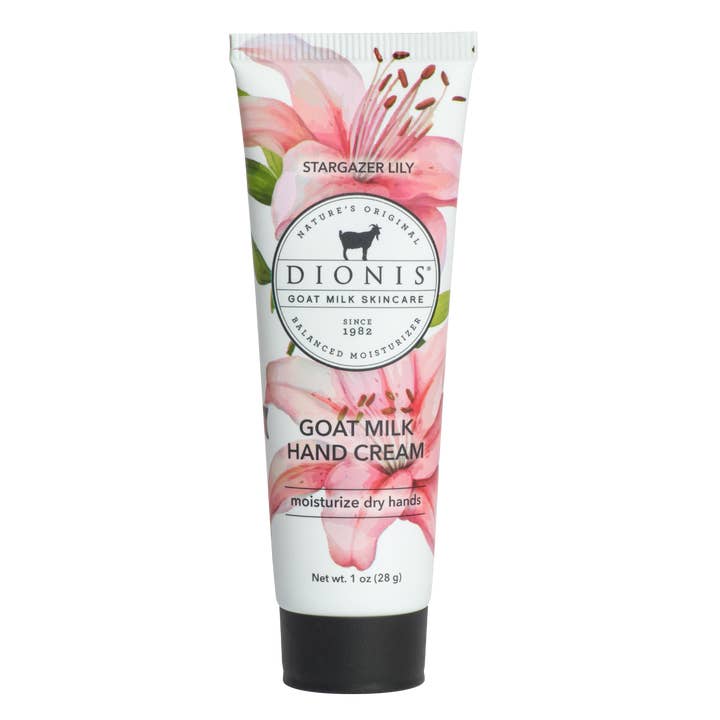 Dionis Stargazer Lily Goat Milk Hand Cream, 1oz (6ct) for wholesale by Dionis Goat Milk Skincare