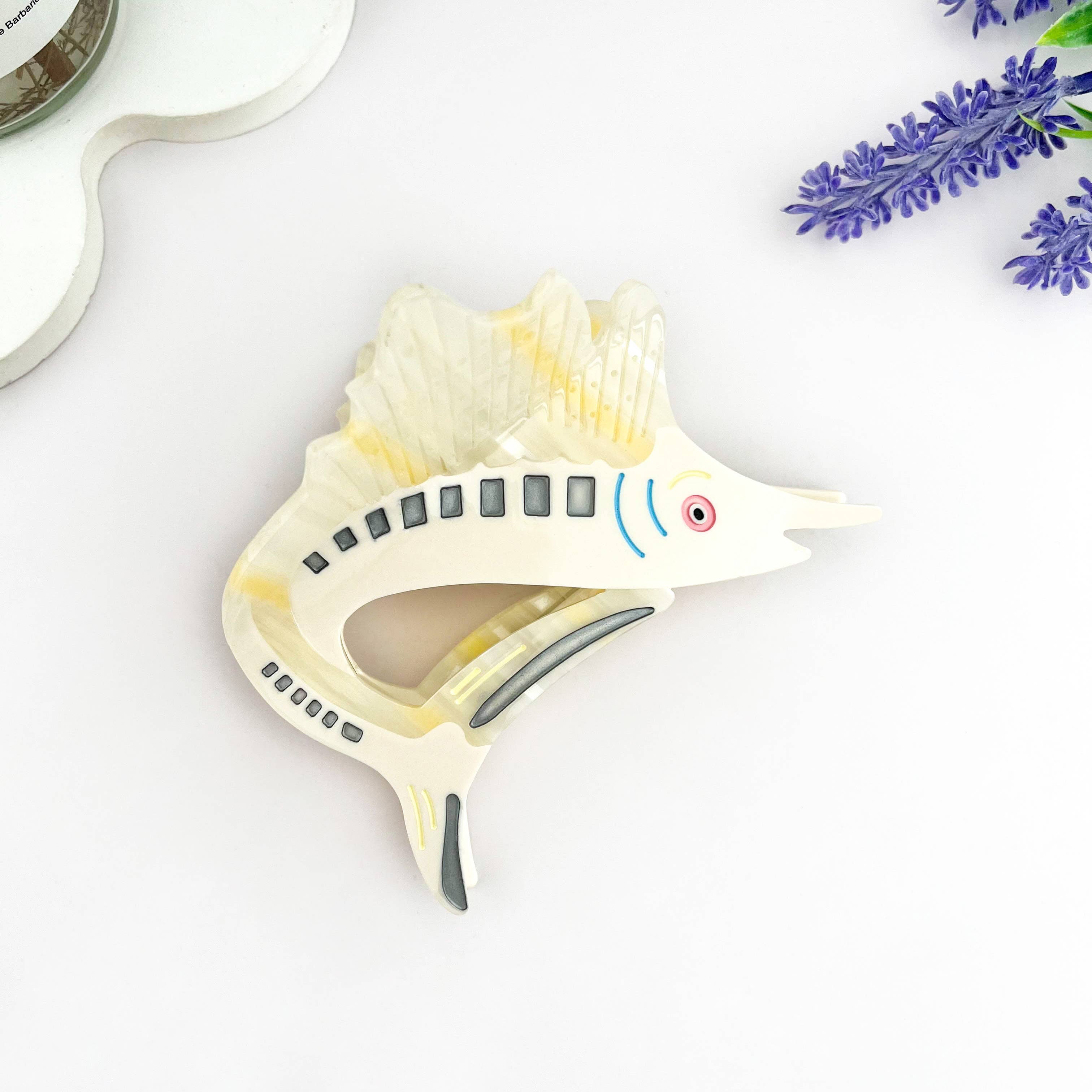 mildstyles - Wholesale Hair Clip - Women's - Jumping Garfish Acetate Hair Claw Clip, Marlin Hair Clip1