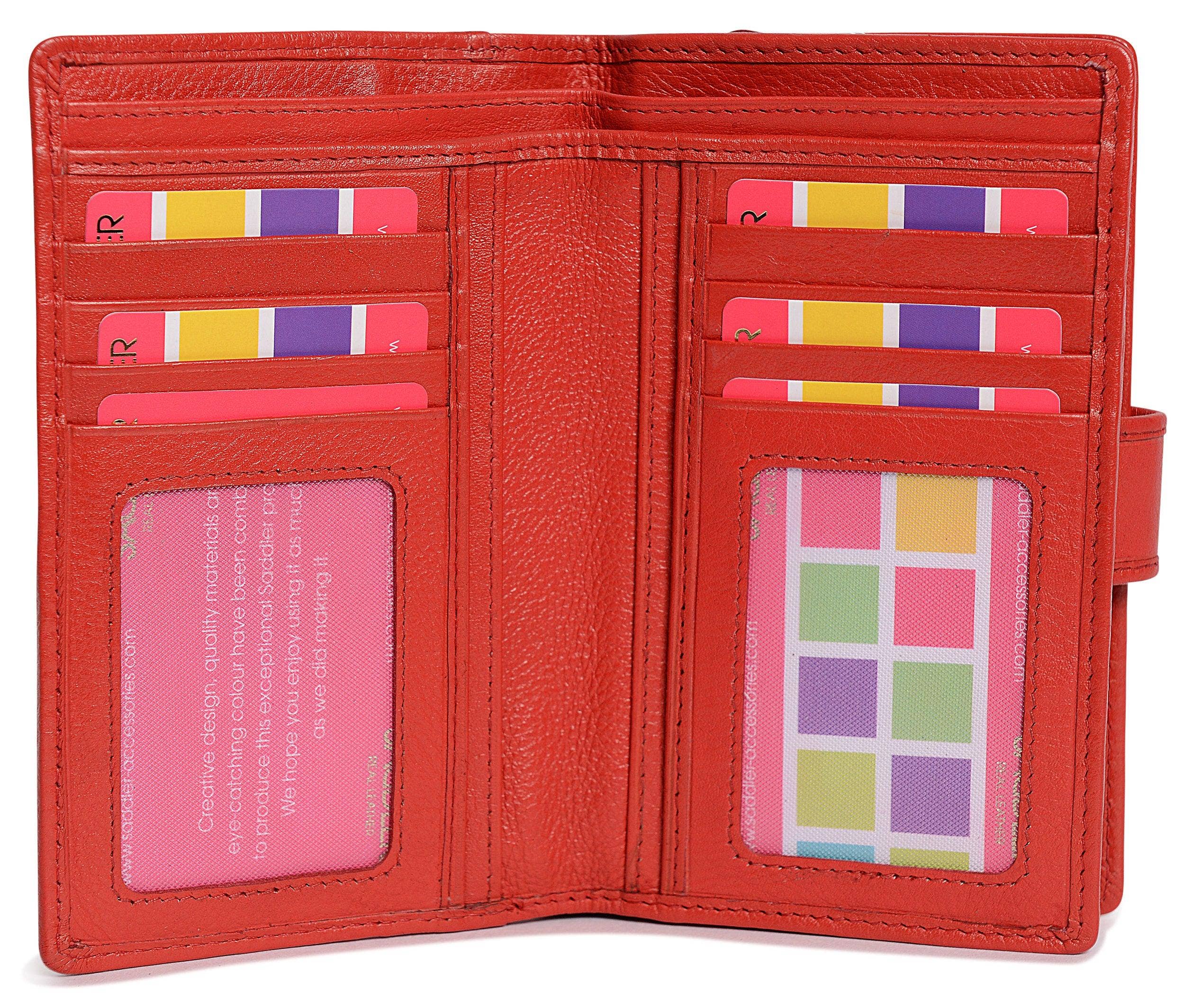 SADDLER - Wholesale Portemonnee - Dames - Middelgrote Leren Portemonnee "Holly" – Handgemaakt door Saddler | RFID Beschermd & in Cadeaudoos32