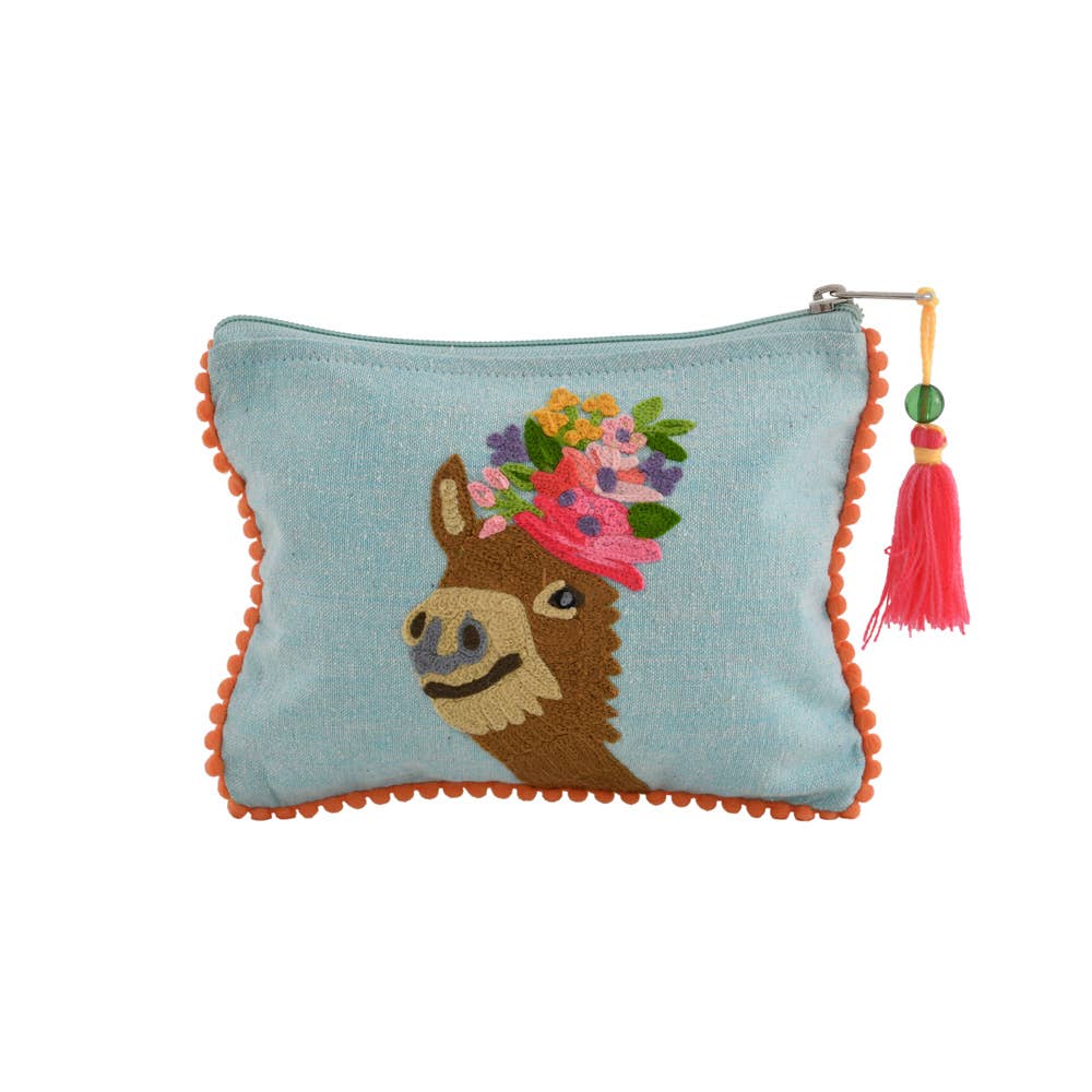 Karma Living - Wholesale Pouch - Women's - 3MXFRPC_SB set/3 DONKEY SOFT.BLUE CHEMRE POUCH 6x8"1