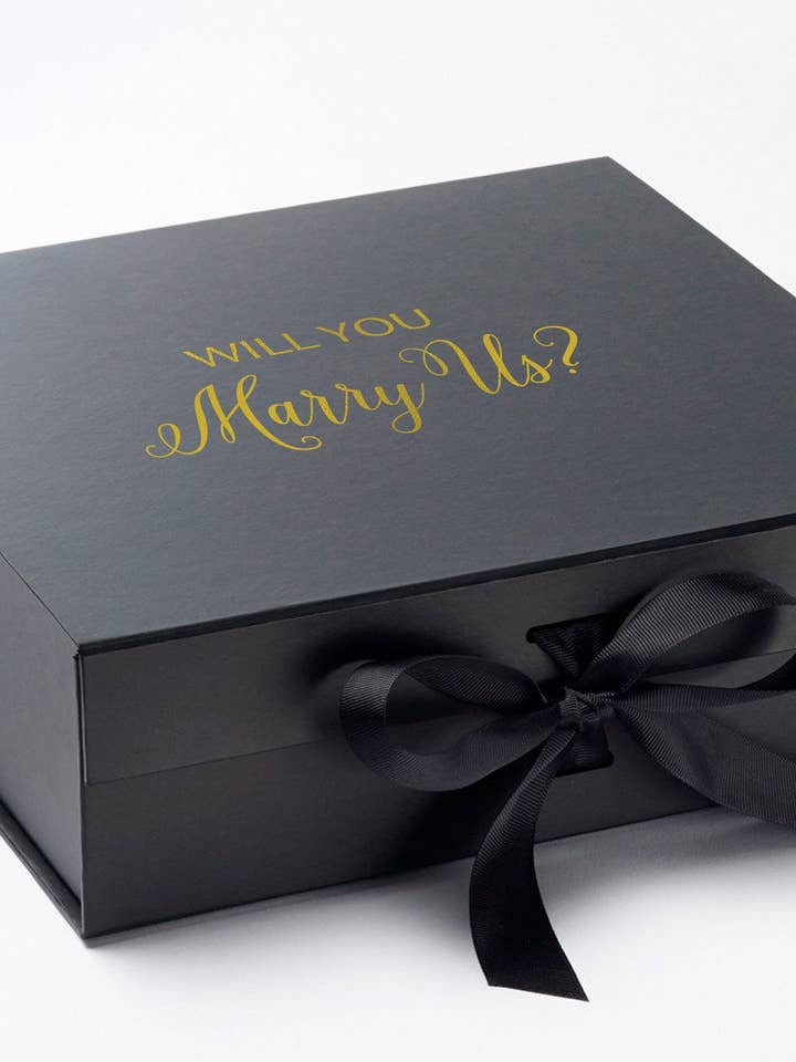 Vill du gifta dig med oss?? Förslag Box Svart - ingen gräns för wholesale av tshirt unlimited