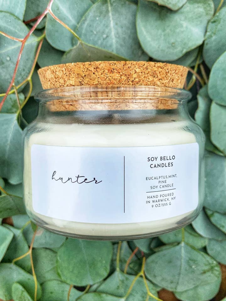 Hunter -Soy Wax Candle 9oz- Luxury Candle for wholesale by Soy Bello Candles