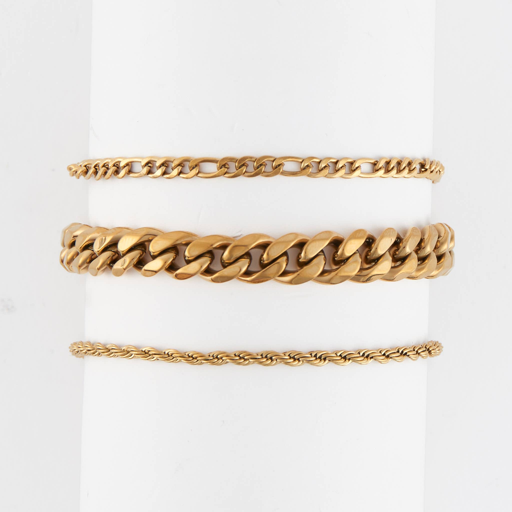 Elsie & Zoey – Großhandel Glieder- & Kettenarmband – Wasserdichte Armbänder Narelle Figaro Kettentrio-Set4