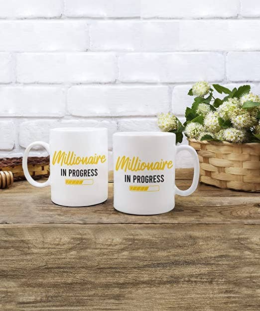 CustomHappy - Wholesale Coffee Mug - Millionaire in progress Coffee Mug1