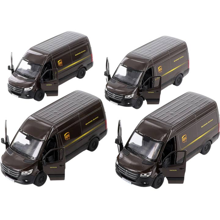 Cow Crack Wholesale - Wholesale Toy Car/Truck - Kids - Kinsmart Mercedes-Benz Sprinter UPS Delivery Van Diecast 1/48 Scale 1