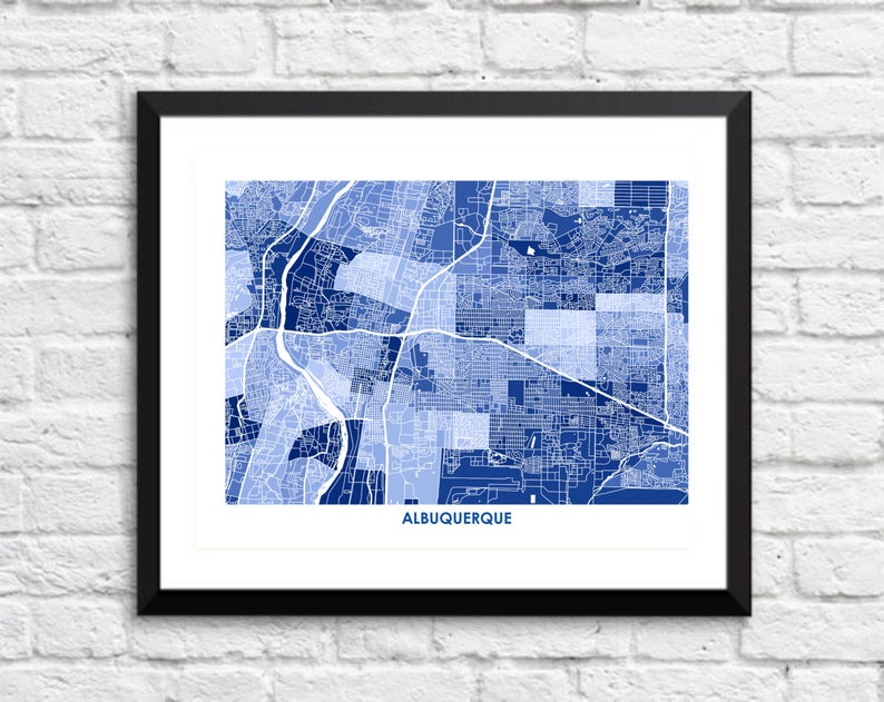 Juanita's Adventures - Wholesale Art Print - Juanitas Albuquerque Map Print3